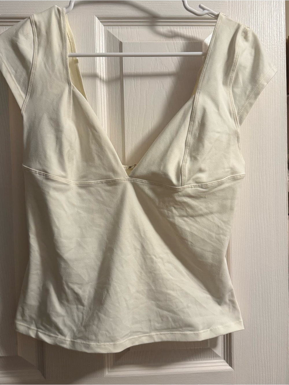 Free People Cream Scoop Neck Tank